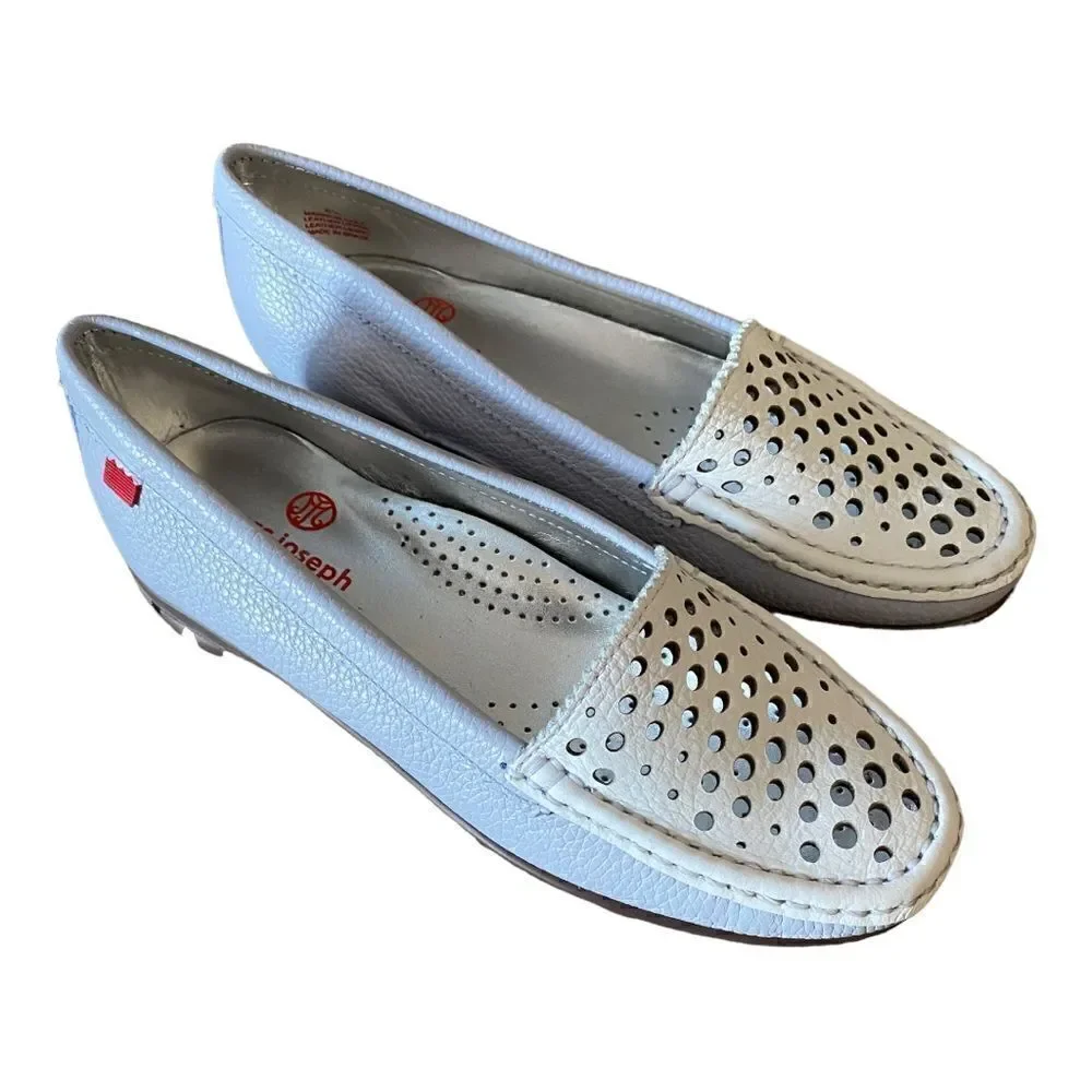 MARC JOSEPH | NEW YORK Leather Made in Brazil Venetian Perforated Loafer Shoes 6